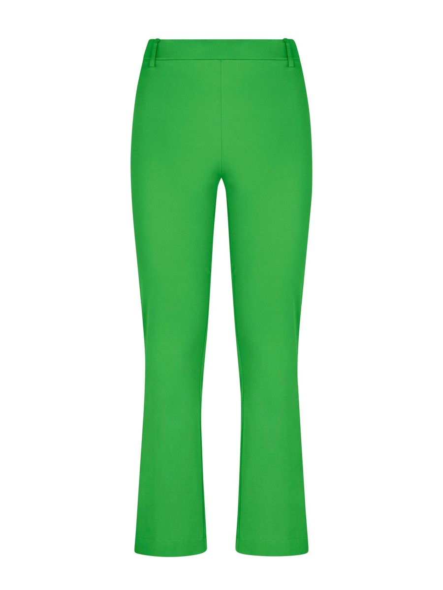 Pantaloni Flare | Ragno Pantalone Flare In Satin Power - Classic Green