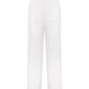 Pantaloni A Gamba Larga | Ragno Pantalone Ampio Alla Caviglia Con Tasche In Compact Light - Bianco