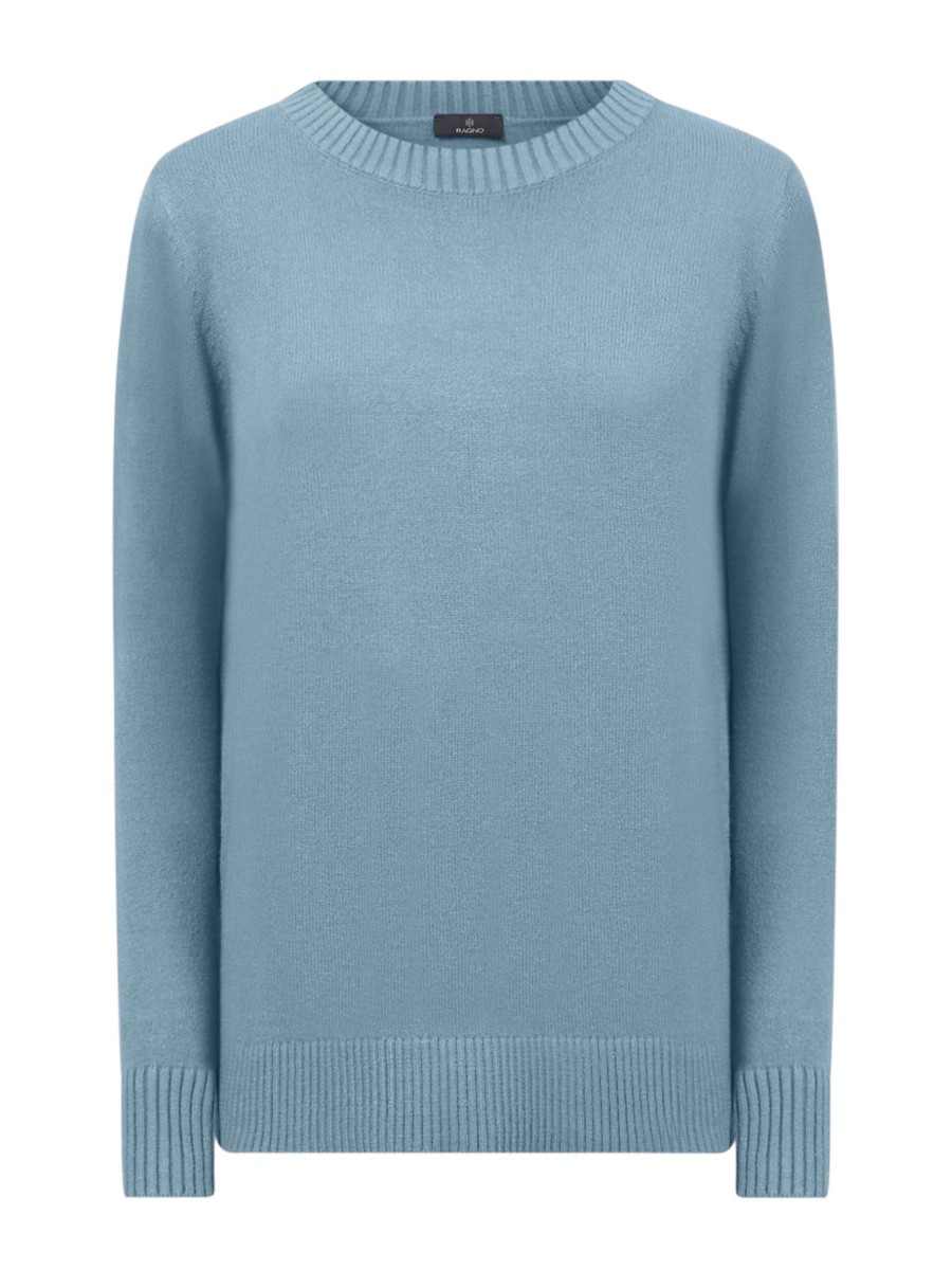 Pullover | Ragno Maglia Girocollo In Ecoviscosa - Ashley Blue