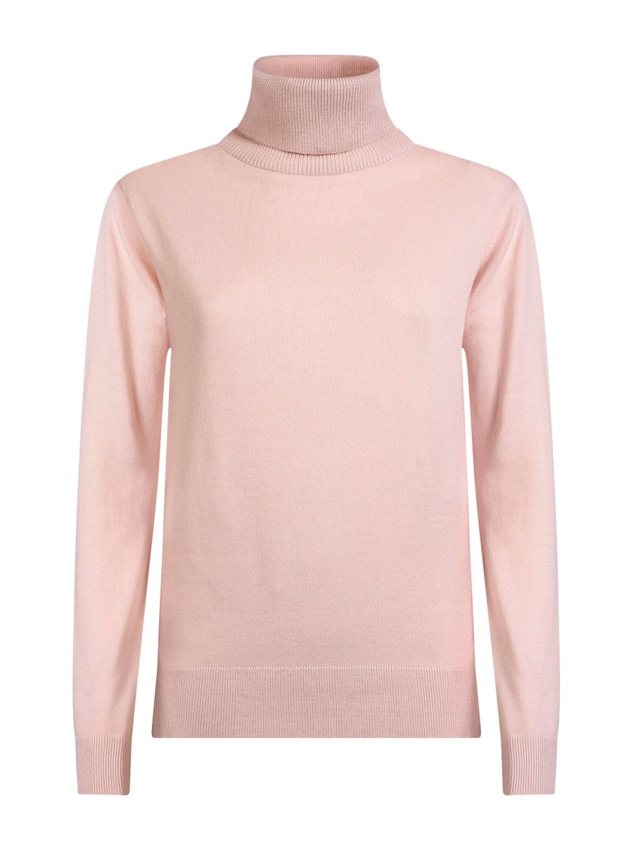 Dolcevita | Ragno Maglia Collo Roule In Filato Winter Basic - Peach Whip