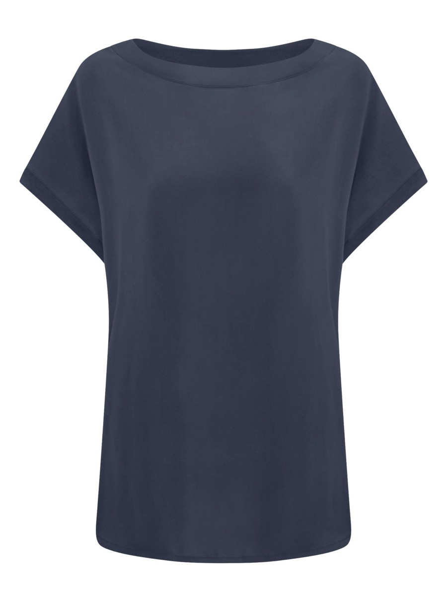 Magliette E T-Shirt | Ragno Maglietta Girocollo In Viscosa Summer - Bleu