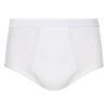 Slip | Ragno 100 Cotone - Slip Alto In Costina Di Cotone - Bianco