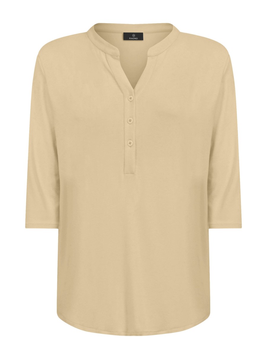 Magliette E T-Shirt | Ragno Maglietta A Manica 3/4 In Viscosa Summer - Irish Cream