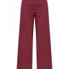 Tailleur Giacca E Pantaloni | Ragno Pantalone Ampio Alla Caviglia In Satin Power - Tibetan Red