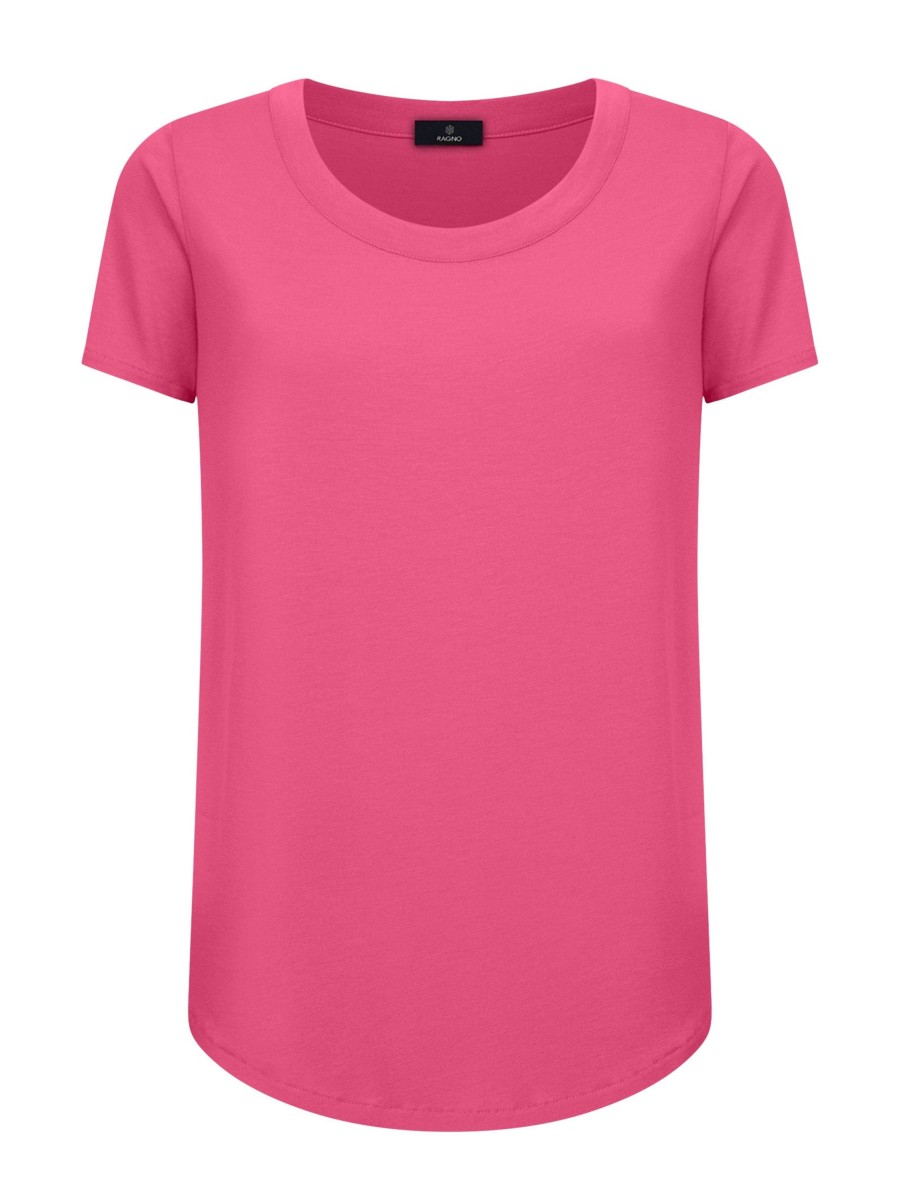 Magliette E T-Shirt | Ragno Maglietta A Manica Corta In Viscosa Summer - Hot Pink