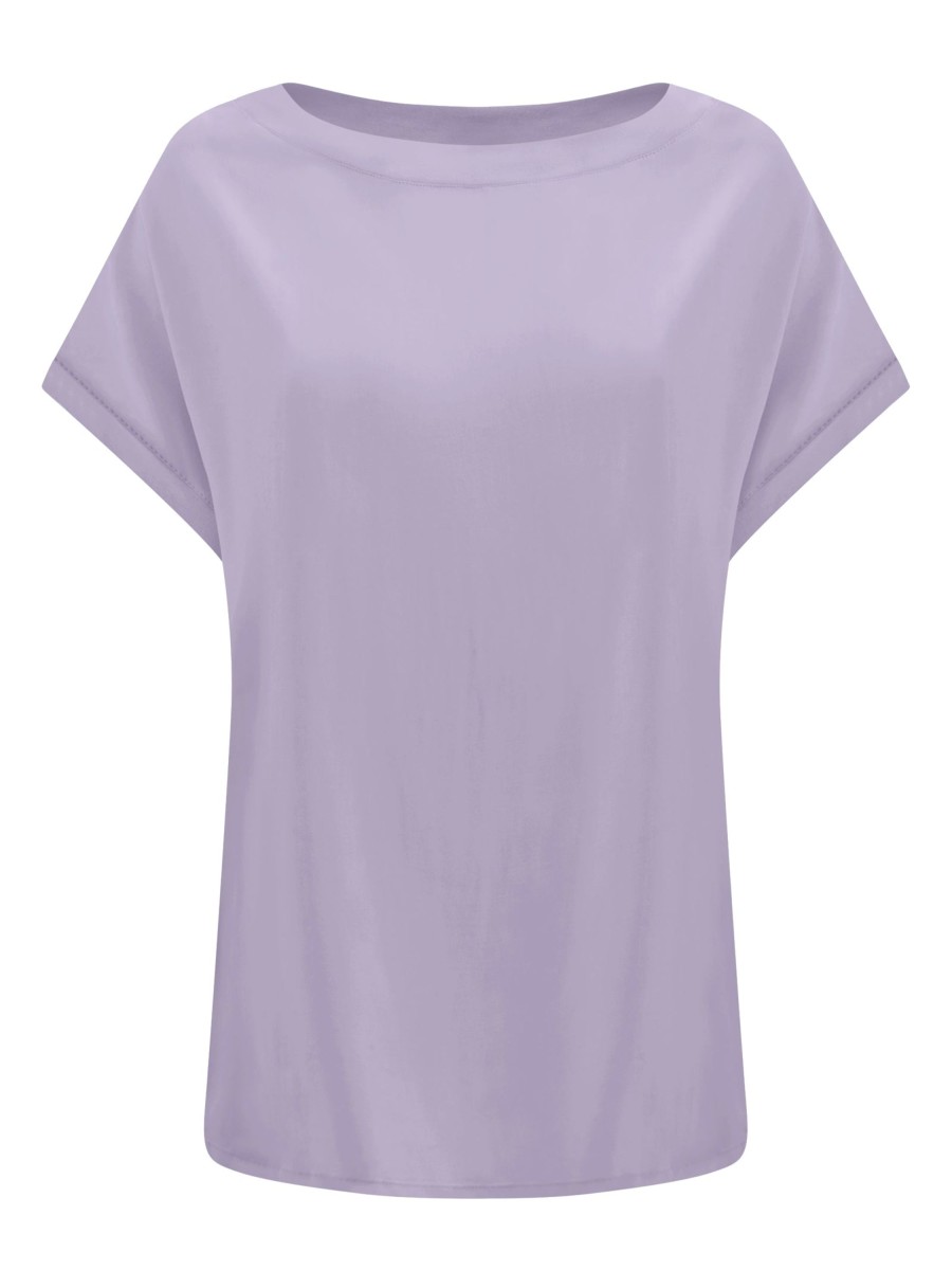 Magliette E T-Shirt | Ragno Maglietta Girocollo In Viscosa Summer - Orchid Petal