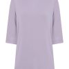 Magliette E T-Shirt | Ragno T-Shirt Con Manica 3/4 In Misto Viscosa - Orchid Petal