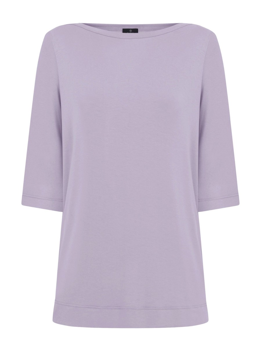 Magliette E T-Shirt | Ragno T-Shirt Con Manica 3/4 In Misto Viscosa - Orchid Petal