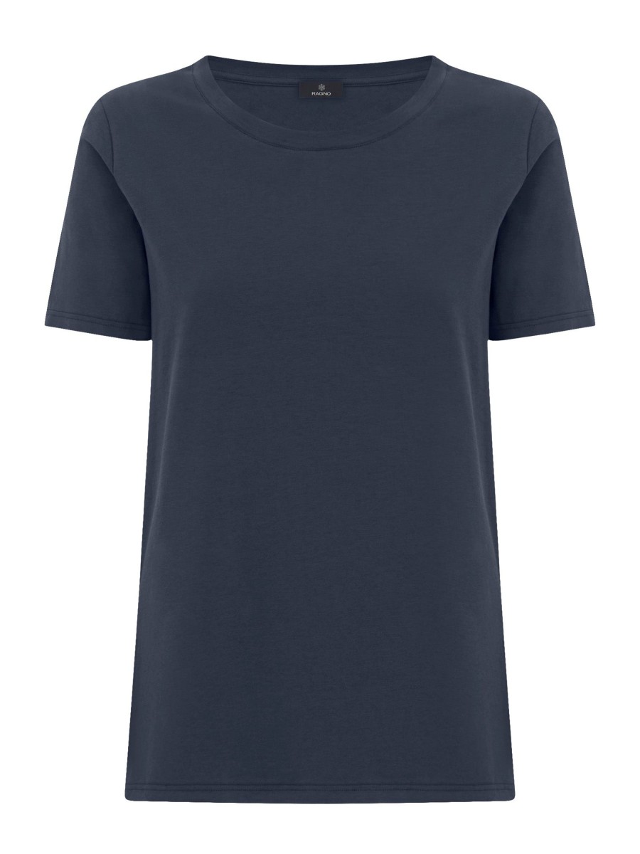 Magliette E T-Shirt | Ragno Maglietta Girocollo In Ultralight - Bleu