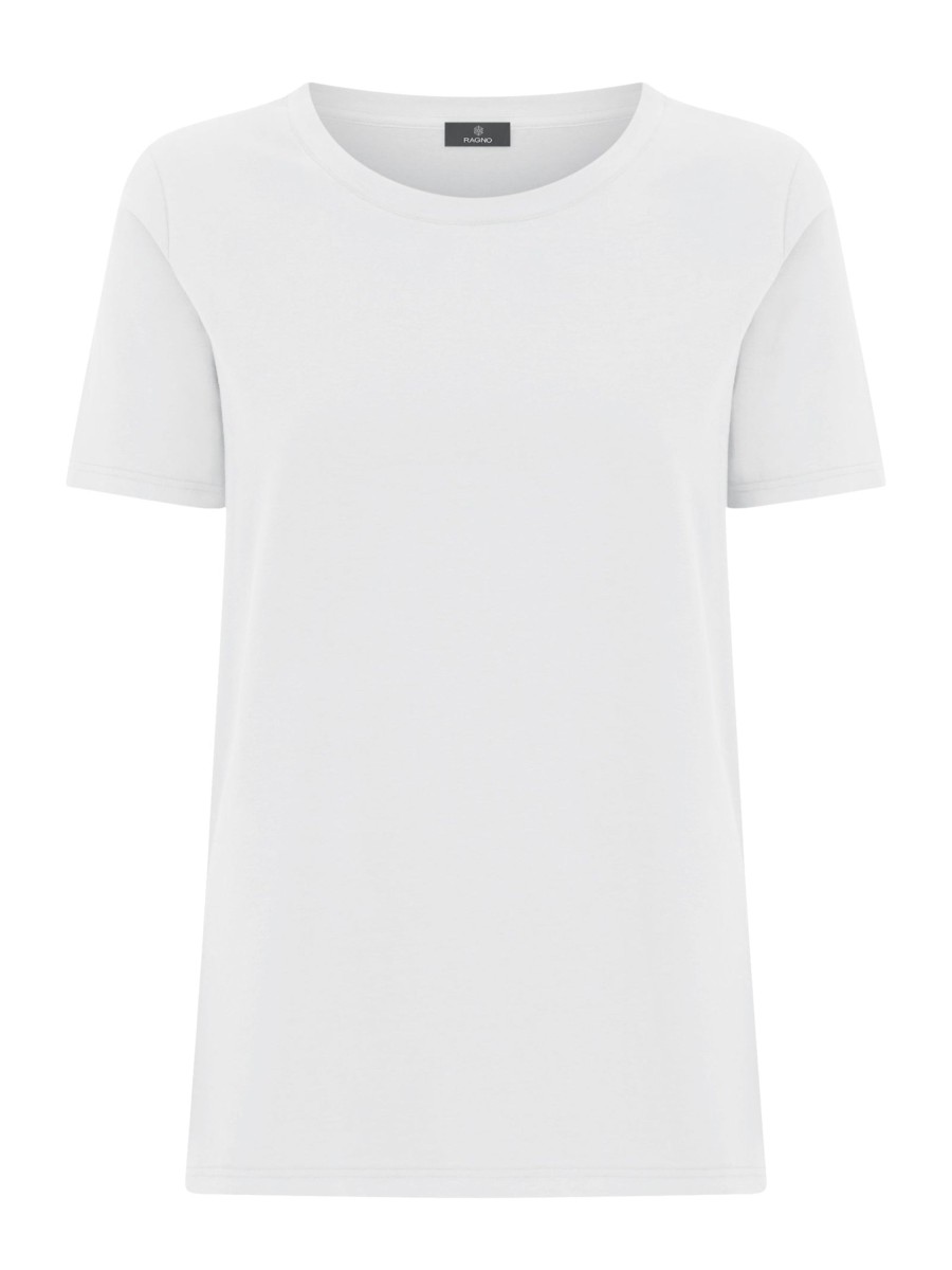 Magliette E T-Shirt | Ragno Maglietta Girocollo In Ultralight - Bianco