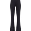 Completi Giacca E Pantaloni | Ragno Pantalone Flare In Jersey Di Viscosa Crepe - Nero