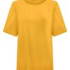 Bluse | Ragno Blusa A Manica Corta In Ecoseta - Golden Spice