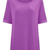 Magliette E T-Shirt | Ragno T-Shirt Girocollo A Manica Corta In Misto Viscosa - Dewberry