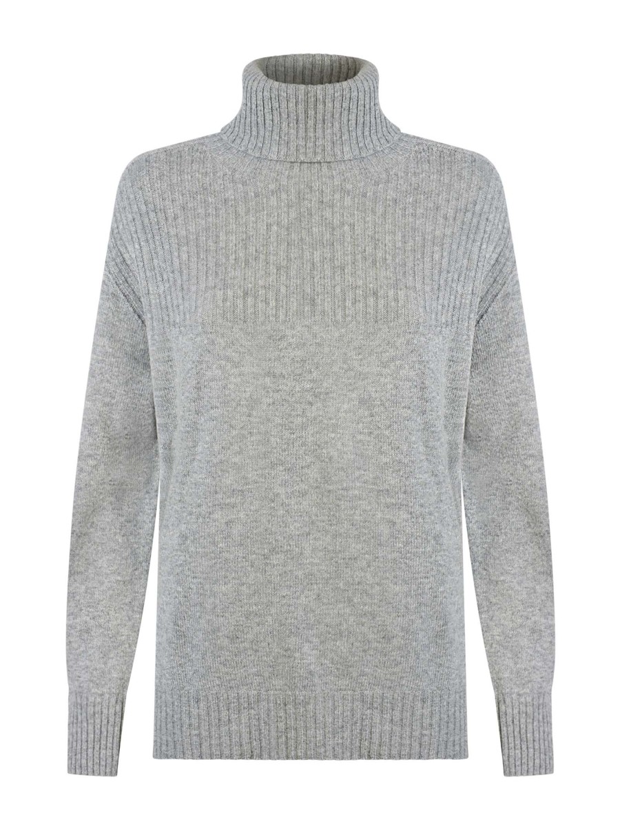 Dolcevita | Ragno Pullover Con Collo Roule In Cashmere Blend - Vapore Mel.