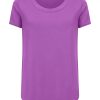 Magliette E T-Shirt | Ragno Maglietta A Manica Corta In Viscosa Summer - Dewberry