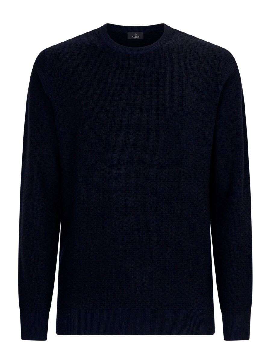 Pullover | Ragno Pull Girocollo In Filato Sport Wool - Navy