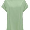 Magliette E T-Shirt | Ragno Maglietta Girocollo In Viscosa Summer - Quiet Green