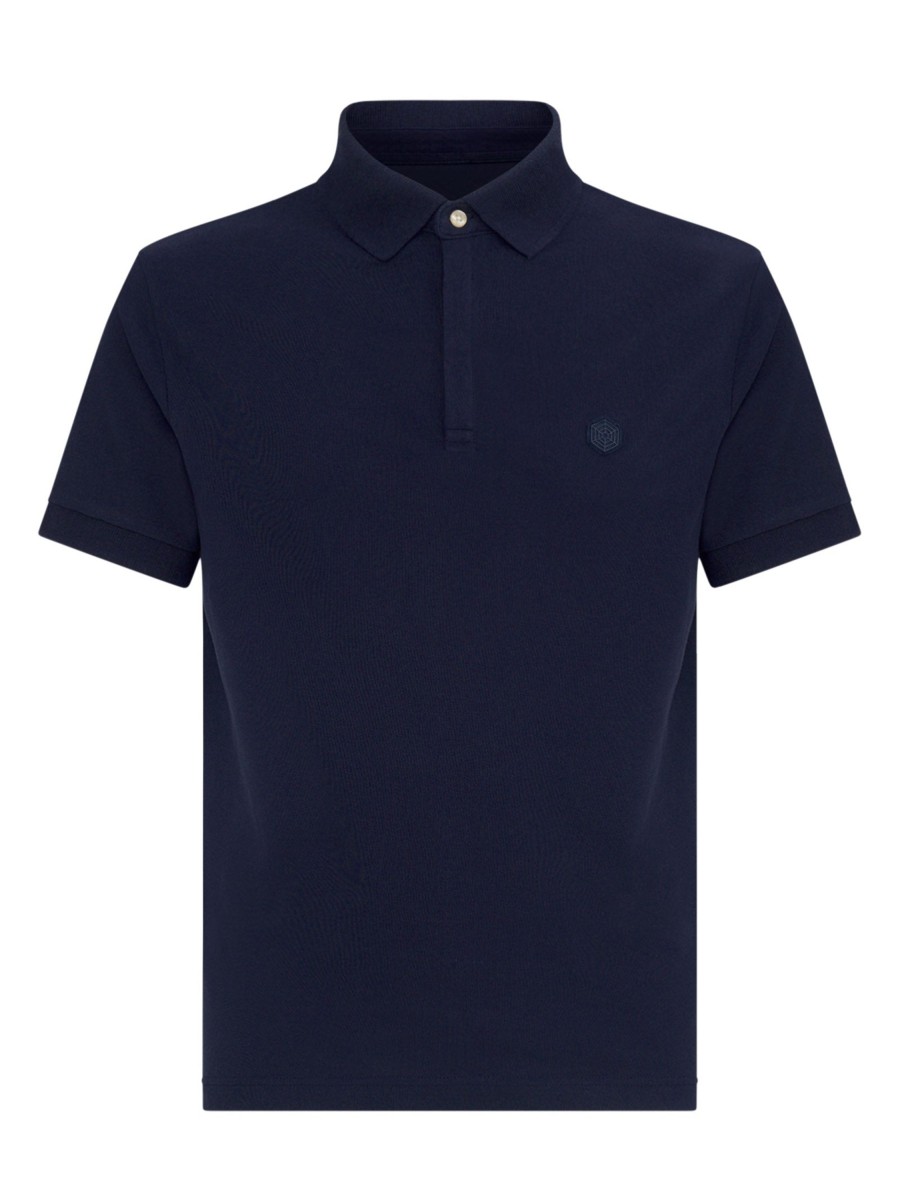 Polo | Ragno Polo In Eco Cotton Piquet Stretch - Notte