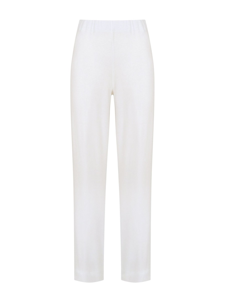 Completi Giacca E Pantaloni | Ragno Pantalone In Jersey Di Viscosa Crepe - Bianco