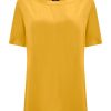 Magliette E T-Shirt | Ragno Maglietta Con Scollo A Barchetta In Viscosa Summer - Golden Spice