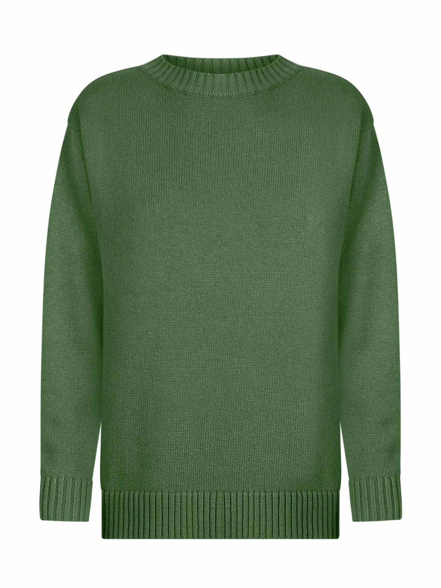 Pullover | Ragno Maglia Girocollo In Filato Nice Wool - Juniper