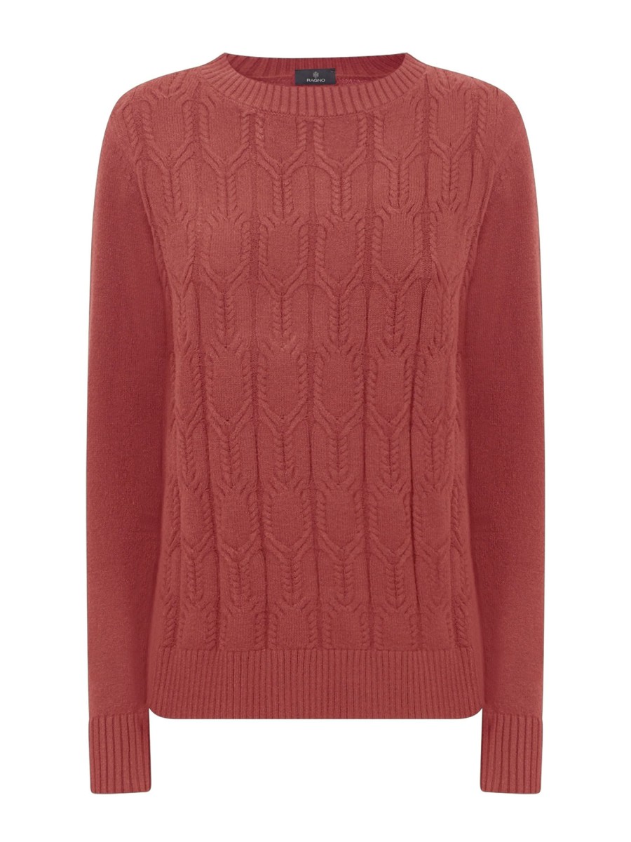 Pullover | Ragno Maglia Girocollo In Filato Super Soft - Mineral Red