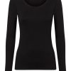 Top E Magliette | Ragno Thermo Cotton - Maglietta Girocollo A Manica Lunga In Caldo Cotone - Nero